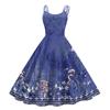 Children's Fashion Casual Sexy Retro Print Off-shoulder Punk Retro Dress