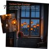 Easy To Apply Wall Stickers Spooky Halloween Window Static Sticker, Pumpkin Bat And Witch Patterns Self Adhesive Film Printed, Decorative