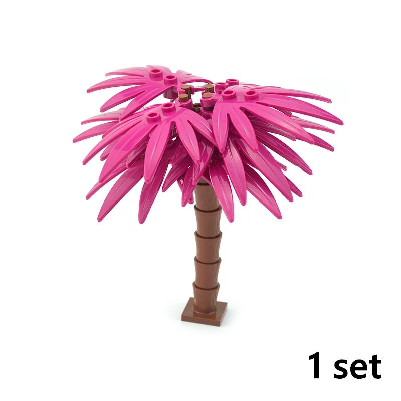 City Friend Accessories MOC Building Blocks Plant Bush Tree Flower Grass DIY House Parts Creative Bricks 3471 30176 32607 Toys