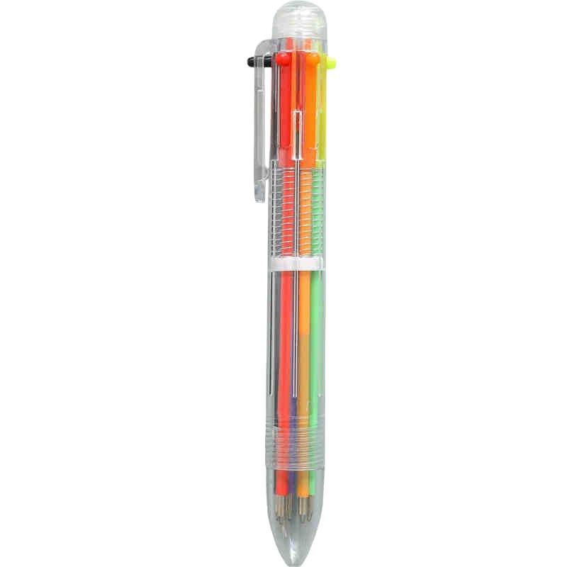 Creative Six-Color Cartoon Multi-Color Ballpoint Pen – Push-Button, Personalized Design, High Value