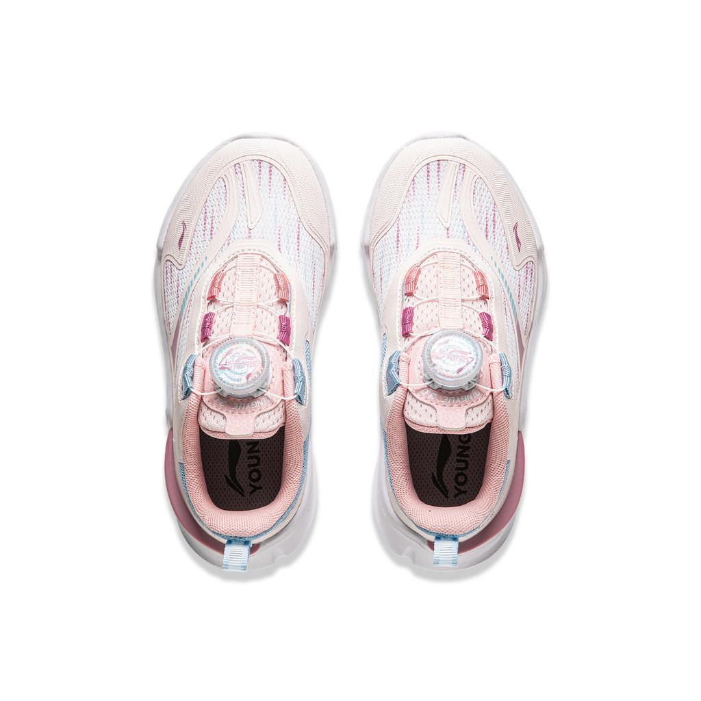 Li Ning Kids Comfortable Versatile Low-Top Casual Shoes Kids sneaker Pink YKNU068-4