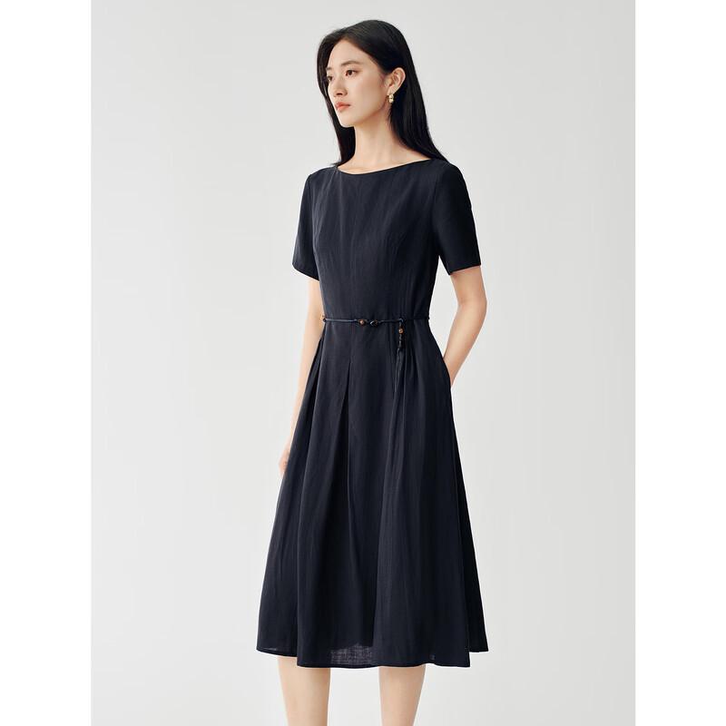 JUZUI Women's Old Money Style Tencel Blend Dress