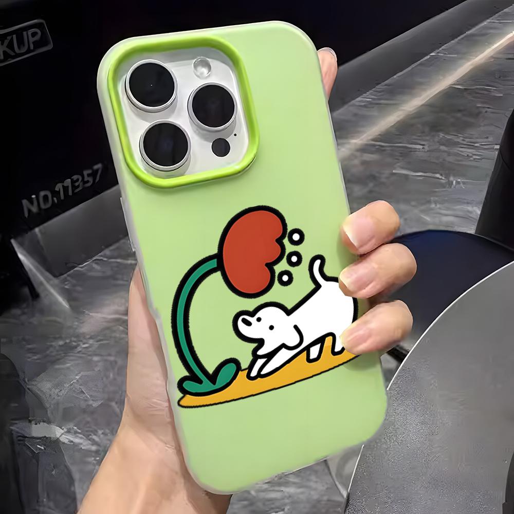 

Matsui Artistic Puppy Phone Case For IPhone 17 16 15 14 Plus 13 12 11 Pro Max XR Max Back Cover Candy Color Casing IPHONE16E