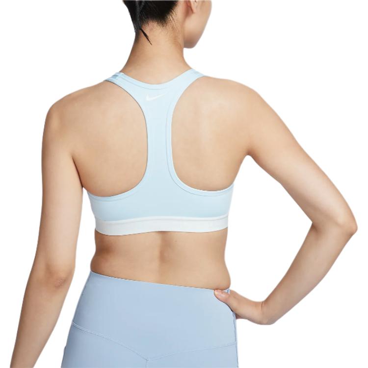 Nike Swoosh Dri-Fit Medium Support Quick-Dry Versatile Breathable Sports Bra Women Underwear Glacier-Blue HQ4741474