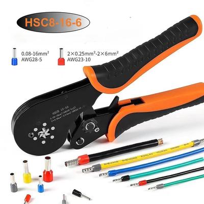 0,08–16 mm² 16–6 Rohrkabelschuh-Crimpwerkzeuge, Mini-Zange, Crimpen von großen Kabelschuhen, Präzisions-Elektroklemmen-Set