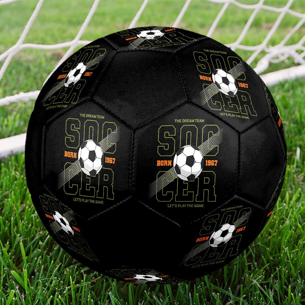 1pc Dream Team Soccer Graphic Soccer Balls Size 5 Machine-Stitched Ball, Sports League Outdoor Match Football Training Ball Futbol Voetbal. Q61243 Size 5