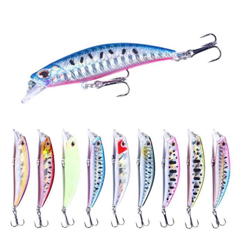 New Submerged Long Casting Minnow Lure6.8CM6.5G10High Carbon Steel Hook Lure Set for Bass and Perch Fishing