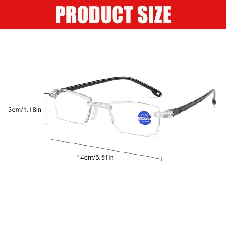 Lens Adjustment Blue Filter Glasses 2pc Impact Resistant PC Frame Includes Storage Case