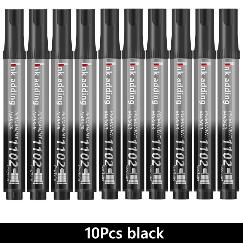 1/10/100pcs 2mm Red Blue Ink Black Permanent Marker Pens, Fine Tip, Waterproof, Quick Drying Drawing Pens Wood Stone Metal Glass