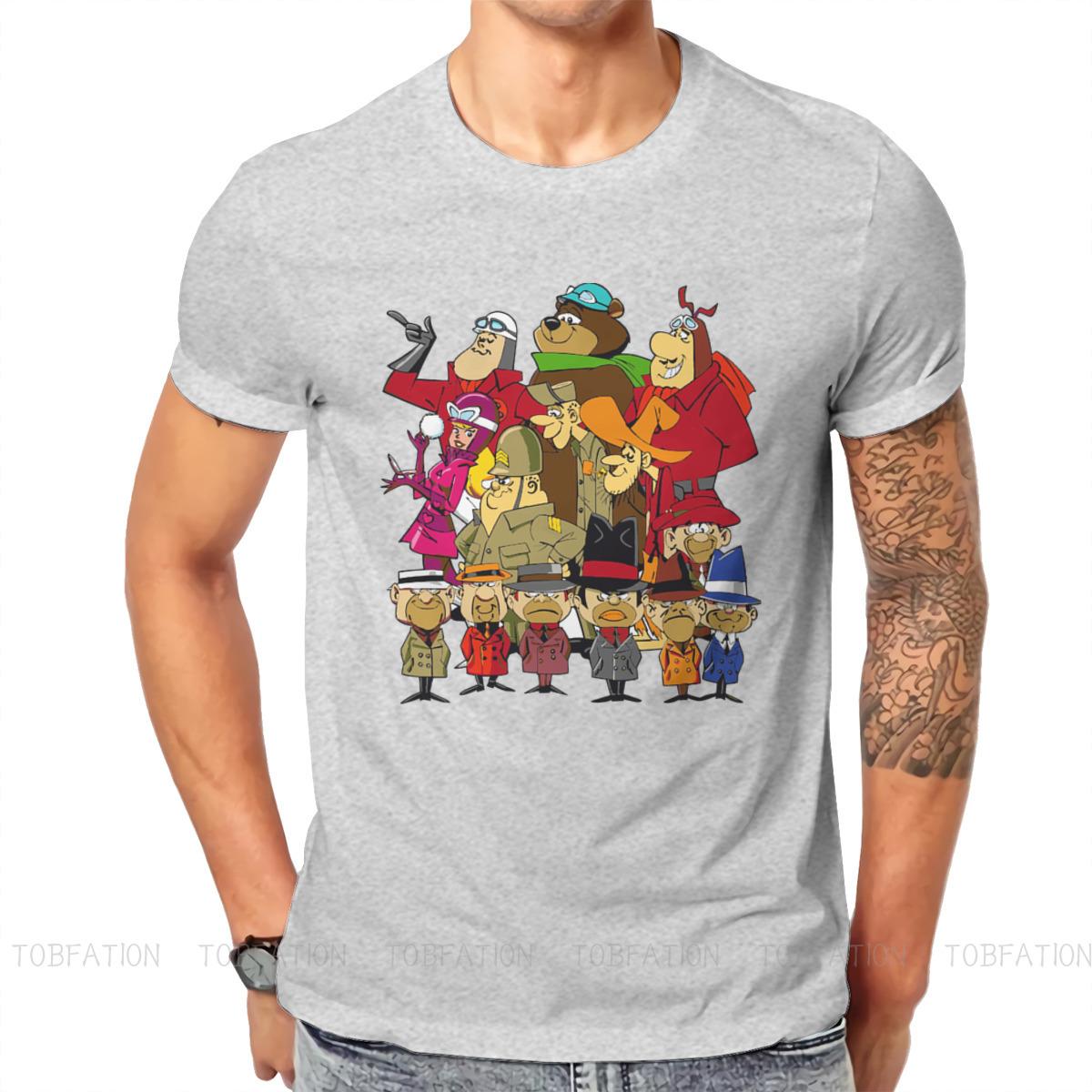 

Wacky Races 1968 Anime TV Series Characters Tshirt Black for Men S-6XL T Shirt Harajuku Men s Tops Tee S