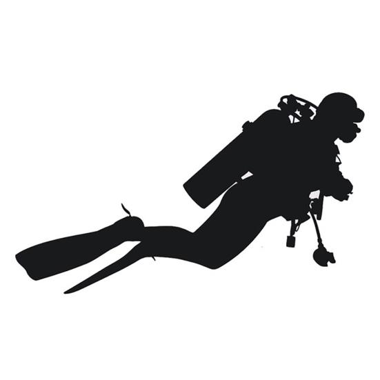 Fashion Scuba Diver Reflective Car Vehicle Body Window Decals Sticker Decor