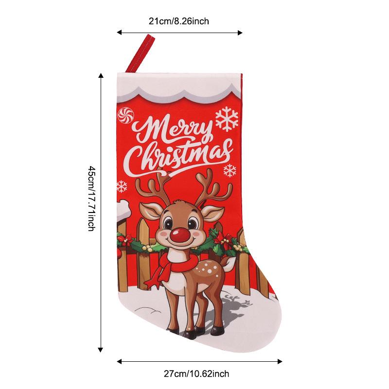 Children's Christmas Stocking Gift Bag and Tree Ornament Decoration