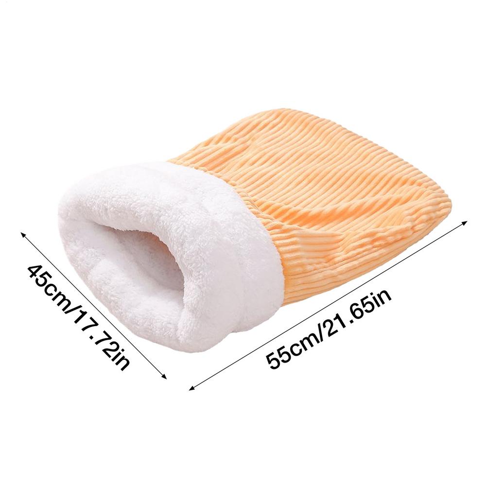 Cat Winter Sleeping Bag Soft Warm Puppy Cave Soft Cat Nest Bed For Pet Parents Cold Weather Winter Indoor Living Room Bedroom