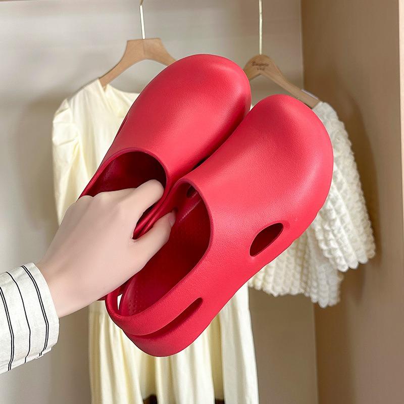 Cold Slippers with Toe Caps for Women, Anti Slip and Cute Thick Soled, Suitable for Summer Beach Wear