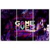 Three Piece Picture Canvas Print Abstract Sign Game Over
