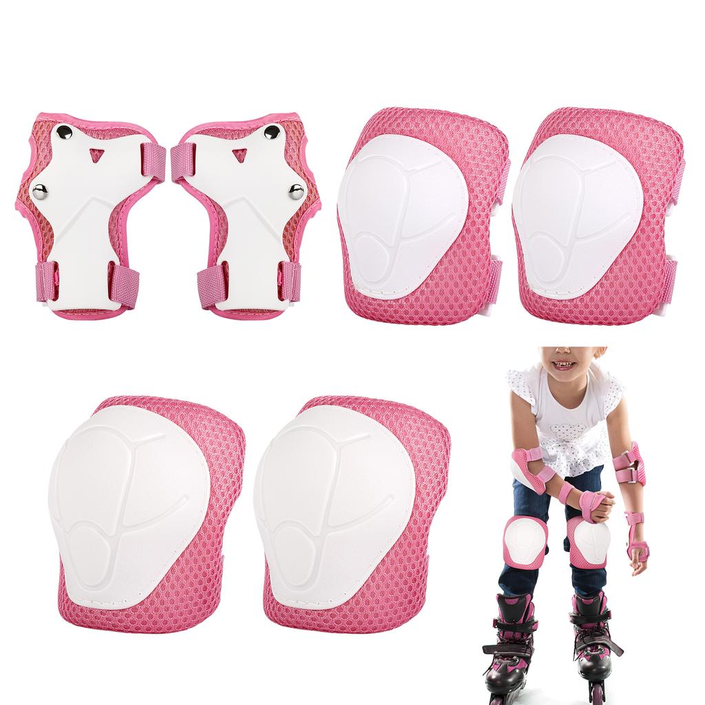 Kids Roller Skating Protective Gear Set 6 Pieces Thickened Protection for 3-7 Years Old Children Outdoor Sports