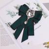 Luxury Ribbon Ribbon Bowtie Rhinestone Crystal Ribbon Bow Brooch Handmade Fabric Cloth Art Bow Tie For Men and Women