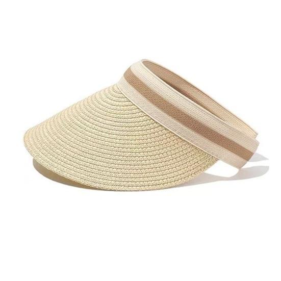 Summer Foldable Sun Hat, Breathable Braided Straw Hat, Portable UV Protection Hat for Beach Travel Hiking