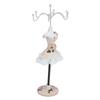 Jewelry Stand Display Earrings Necklace Storage Polyresin Doll Holder with Rotatable
