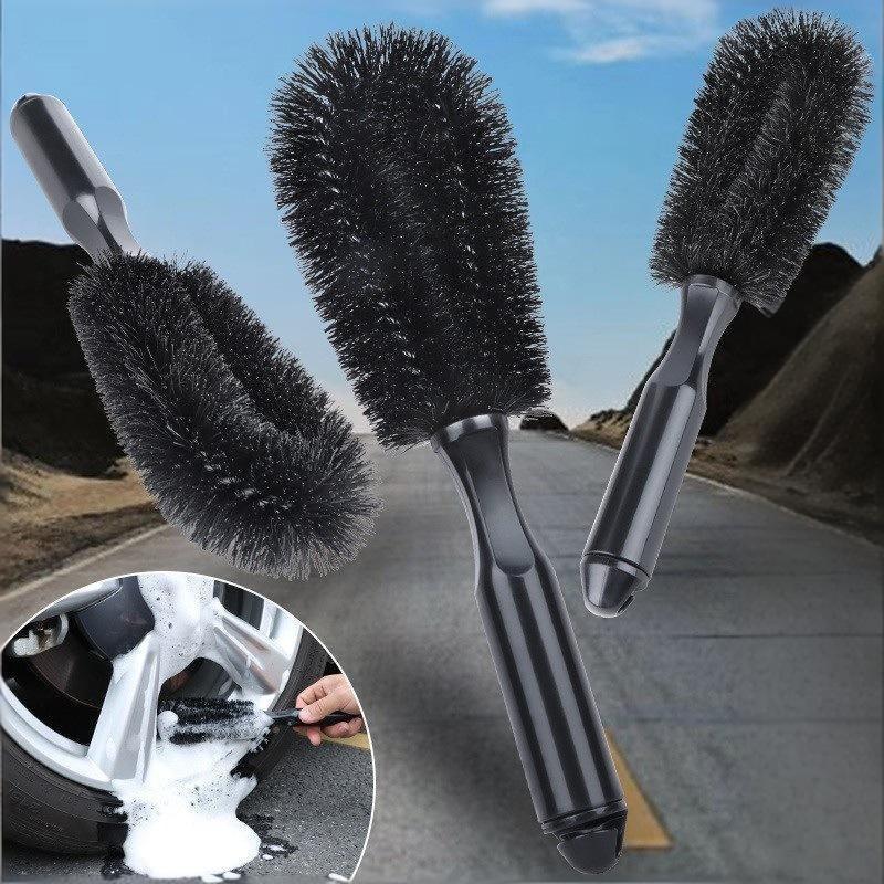 Car Wheel Brush Tire Cleaning Brushes Car Rim Scrubber Cleaner Duster Handle Motorcycle Truck Wheels Car Detailing Brush