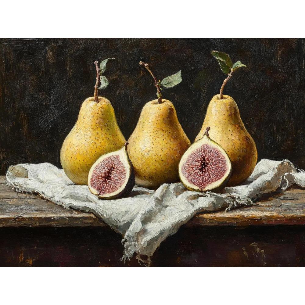 Vintage Food Art Dining Art Oil Poster Fruit Still Life Rustic Kitchen Prints Canvas Painting Wall Art Pictures Home Room Decor