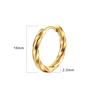 Wind Unisex Titanium Steel Round Twist Wire Ear Buckle Trend Gold Stainless Steel Small Earrings Ear