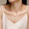 925 Sterling Silver Pendant Necklaces Fine Jewelry with Moissanite Charms and Link Chain