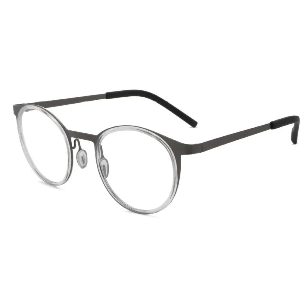 Retro High-Definition Metal Round Frame Women'S Reading Glasses Ultra Light Neutral High-Quality Anti Blue Light Glasses
