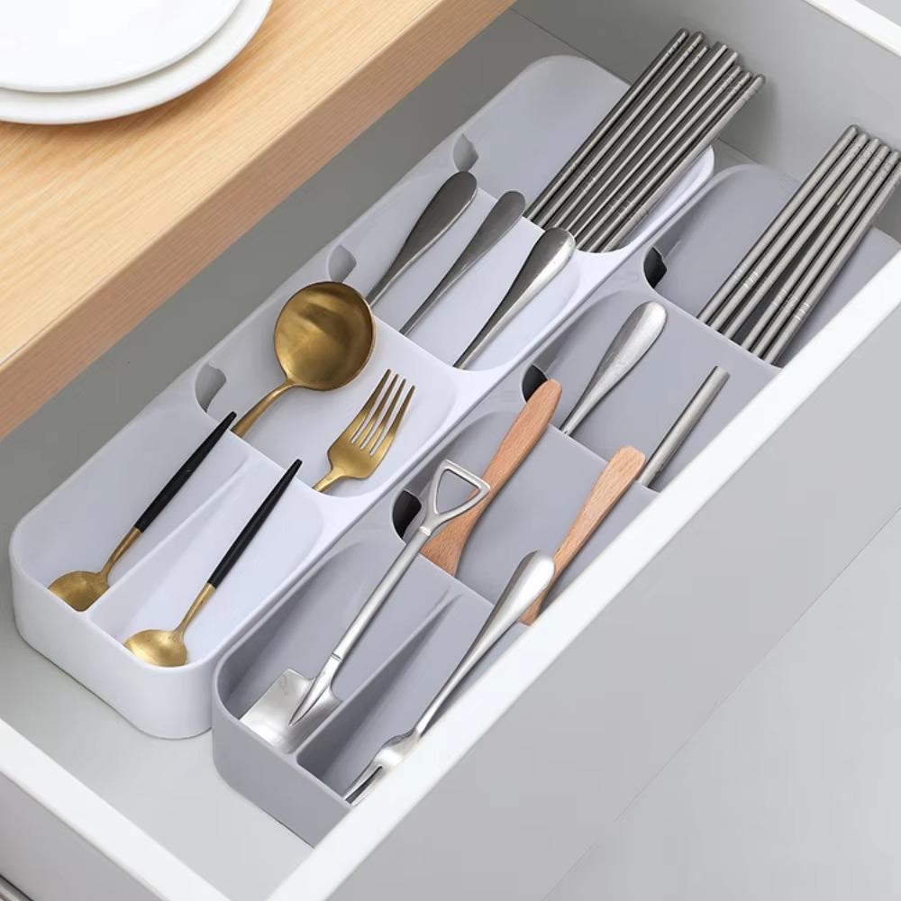 Kitchen Cutlery Storage Box Knife Classification Bin Fork Separation Bins Spoon Drawer Divided Boxes Home Kitchen Accessories