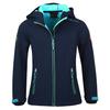 Trollkids Girls Trollfjord Jacket Navy Blue with Hood (175-132)