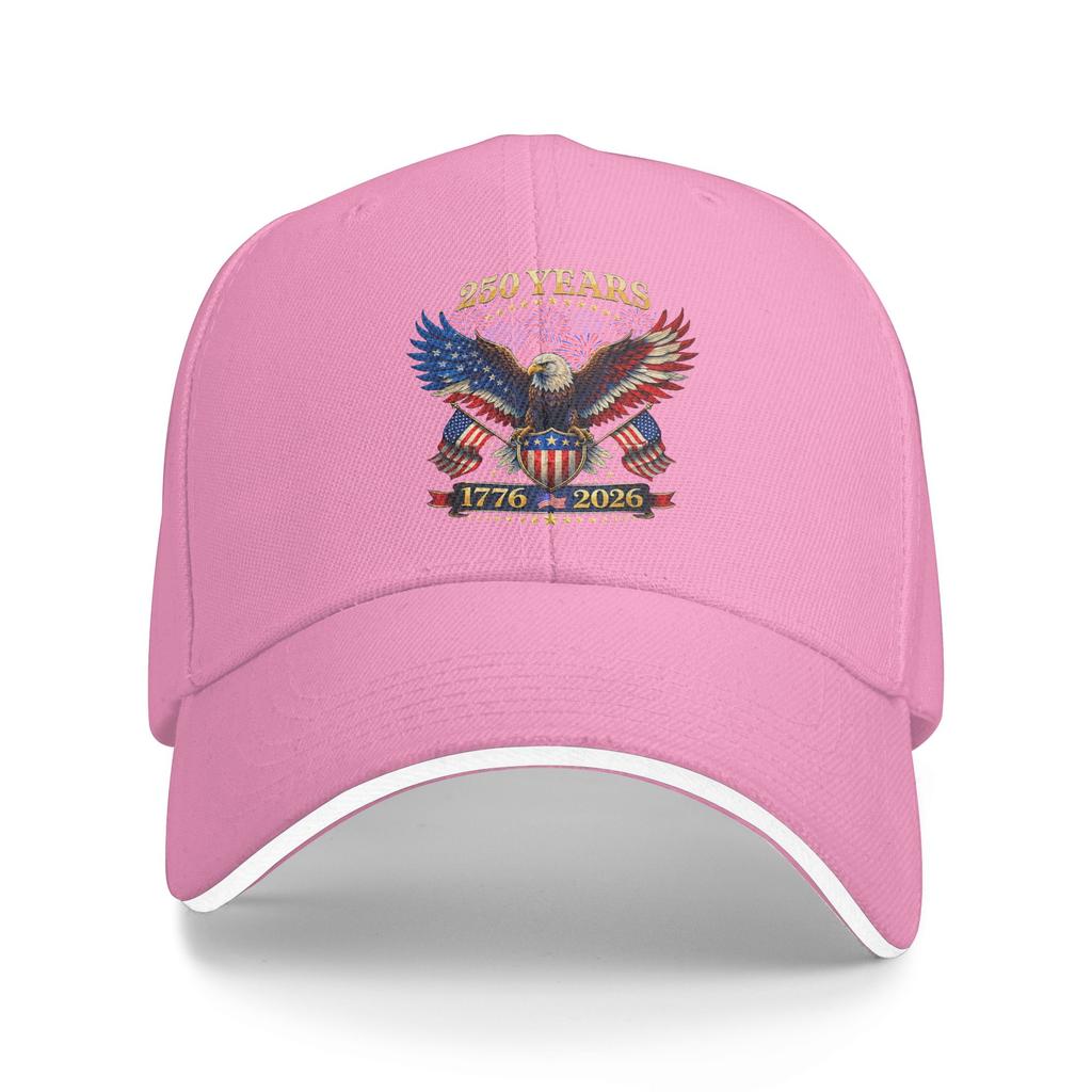 250 Years American 1776 2026 250th 4th July Independence Day Sun Baseball Cap Summer Trucker Hat Men Tennis Skate Snapback Cap
