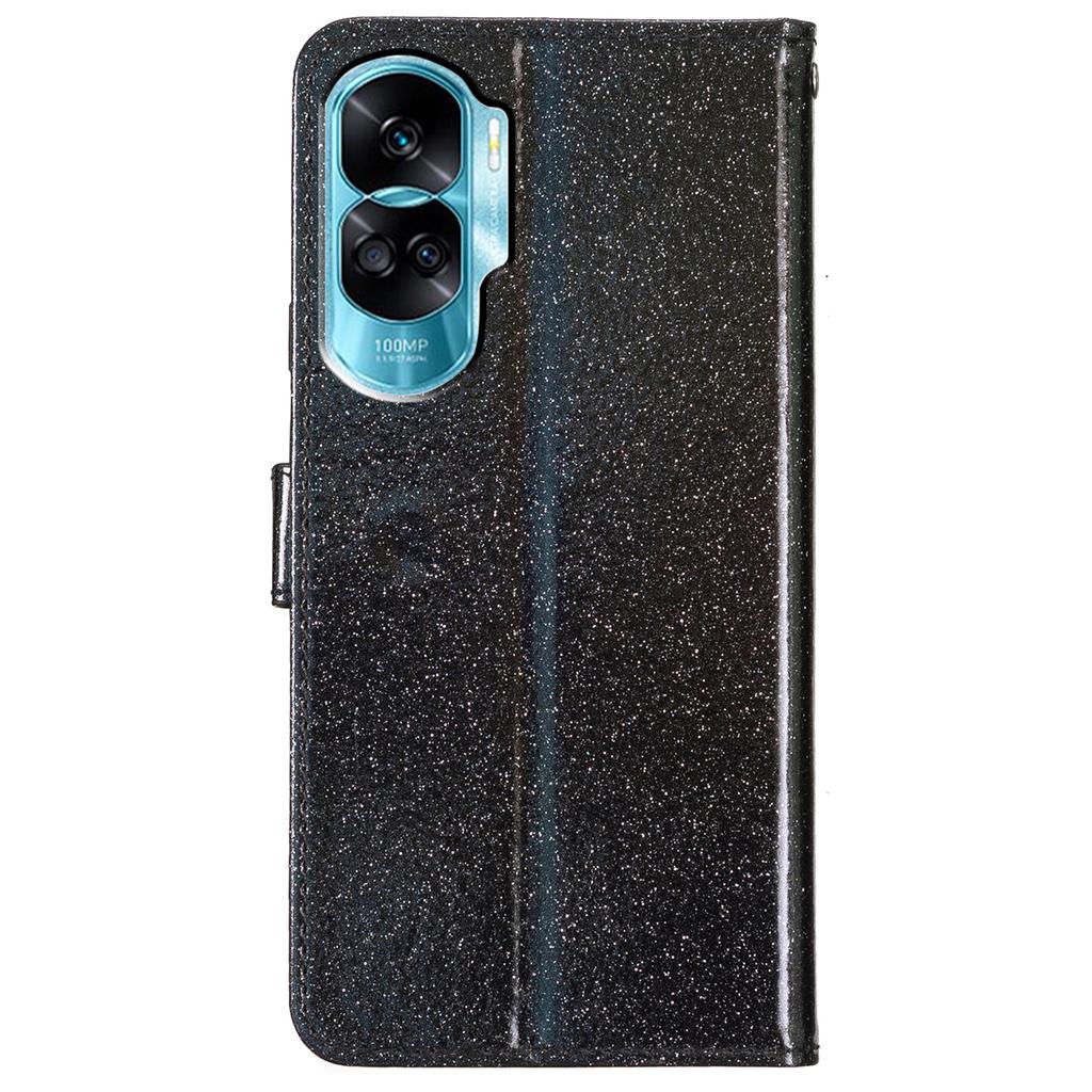 For Honor 90 Lite 5G/X50i 5G Case Stand Glittery PU Leather Protective Phone Cover with Wallet