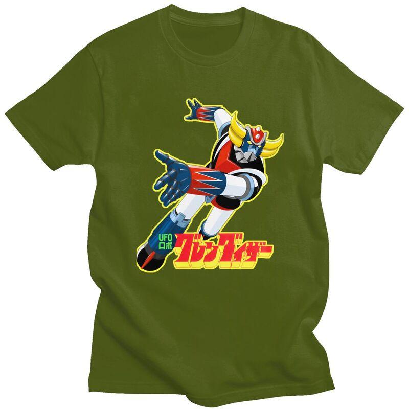 Custom Goldrake UFO Robot Grendizer T Shirt Men 100 Cotton Tshirt Casual Goldorak Anime Tees Streetwear Tshirt