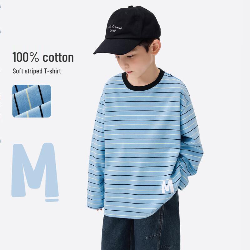Boy s Striped Faux Layer Cotton Long-Sleeve T-Shirt 120