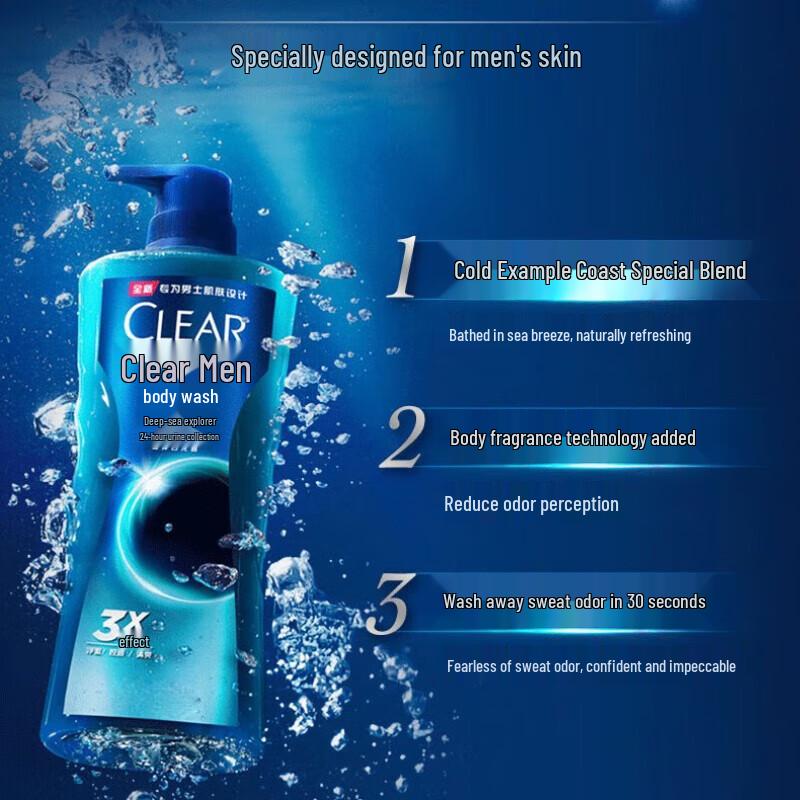 Clear Men's Deep Sea Adventure Shower Gel