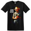 Jason Aldean Country Singer Cowboy Hat Portrait Graphic T Shirt Concert Fan Tee