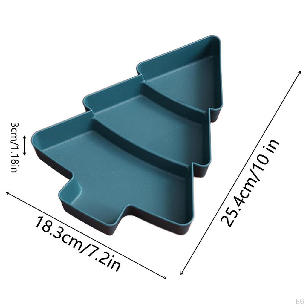 4 Bucuri Tavi de Servire Divizate Nuci Decor Craciun 3 Compartimente Gustare Plaja