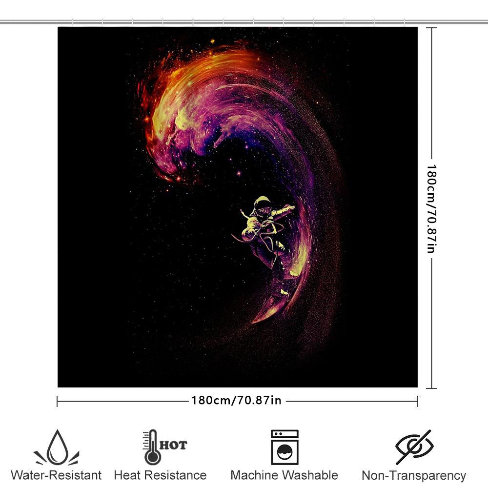 Galaxie Duschvorhang Weltraum Universum Nebel Sternenhimmel Dekor Badezimmer Set Zuhause