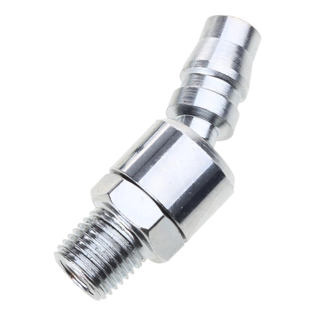 Durable Nickel-Plated Iron Joint 1/4NPT Air Hose- Swivel- Connector Set for DIY Projects Hardware and Industrial Use