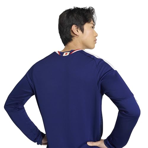Adidas Men's 2026 Japan National Football Team Home Replica Long Sleeve T-Shirt, WU905, Japan Blue/Ash Blue (JZ9680), Size L