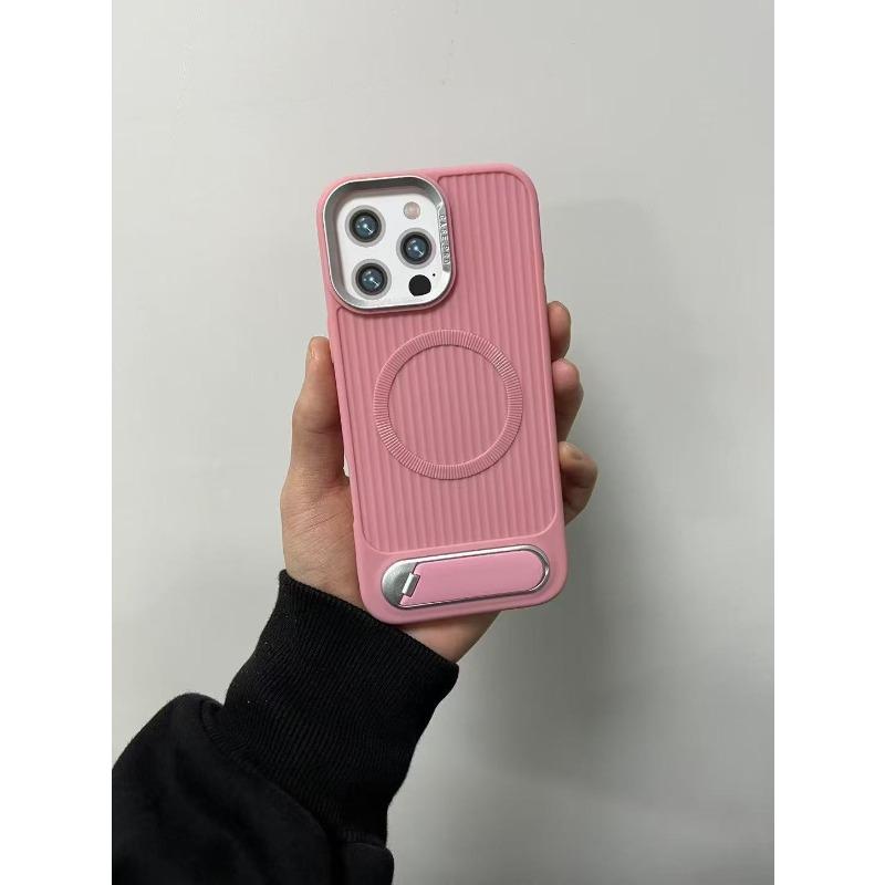 Vhodné pro 16pro Vlnité magnetické pouzdro pohlcující pot Jednořádkový stojánek, Apple 15 Plně kryté TPU měkké pouzdro proti pádu