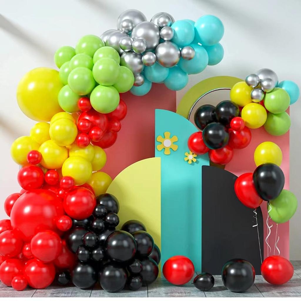 Balloon Chain Set Pink And Blue Multicolor Balloon Birthday Party Holiday Party Decoration Balloon Venue Arrangement