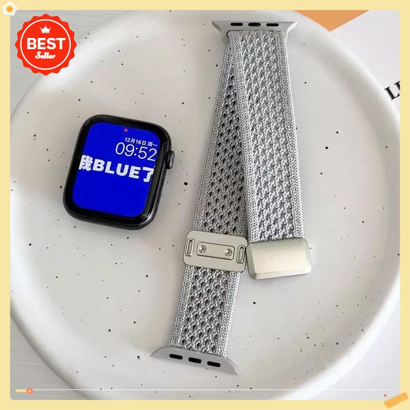 Magnetic Strap For Apple Watch Ultra 3 2 Bands 49mm 44mm 40mm 41mm 45mm 42mm 46mm Nylon Bracelet IWatch 11 10 9 8 7 6 5 4 SE 3