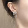 Niche Design Ring Cold Wind Slightly Inlaid Zircon Bow Necklace High-End Light Luxury Stud Earrings Set