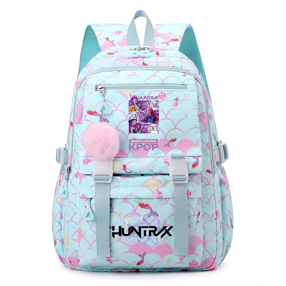 Anime K-Pop Demon Hunters Printed Backpack Large Capacity Bookbag Student Boy Girl Schoolbag Outdoor Large Capacity Waterproof Sport Laptop Travel Bag