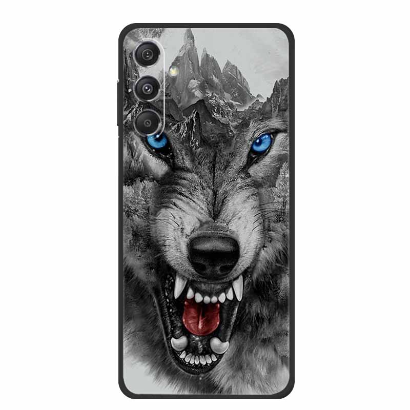 For Samsung A16 5G Phone Case Cover Lion Wolf Tiger Black Silicone Soft Back Cover Cases For Samsung Galaxy A16 Case A 16 Coque