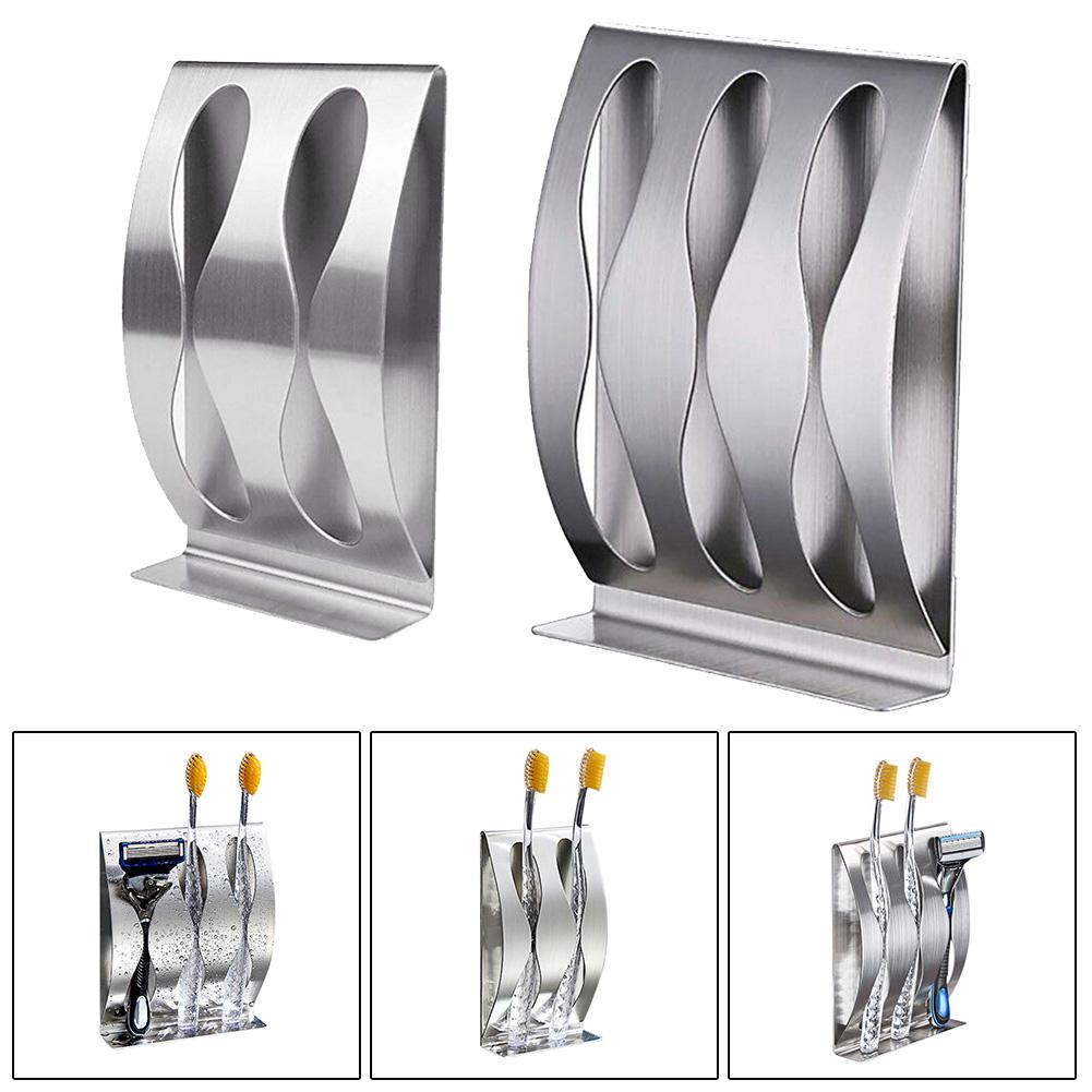Rust proof Wall Mounted Stainless Steel Toothbrush Holder Easy to Clean