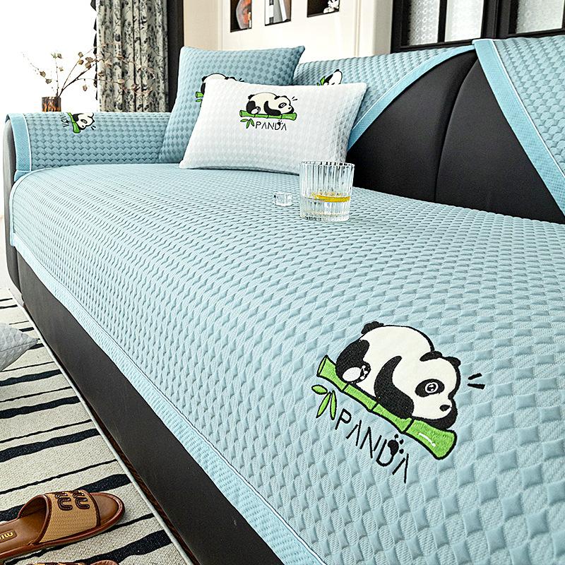 Summer Ice Bean Sofa Cushion New Refreshing Mat Cushion Advanced Cool Bean Leather Sofa Cover Cool Cushion