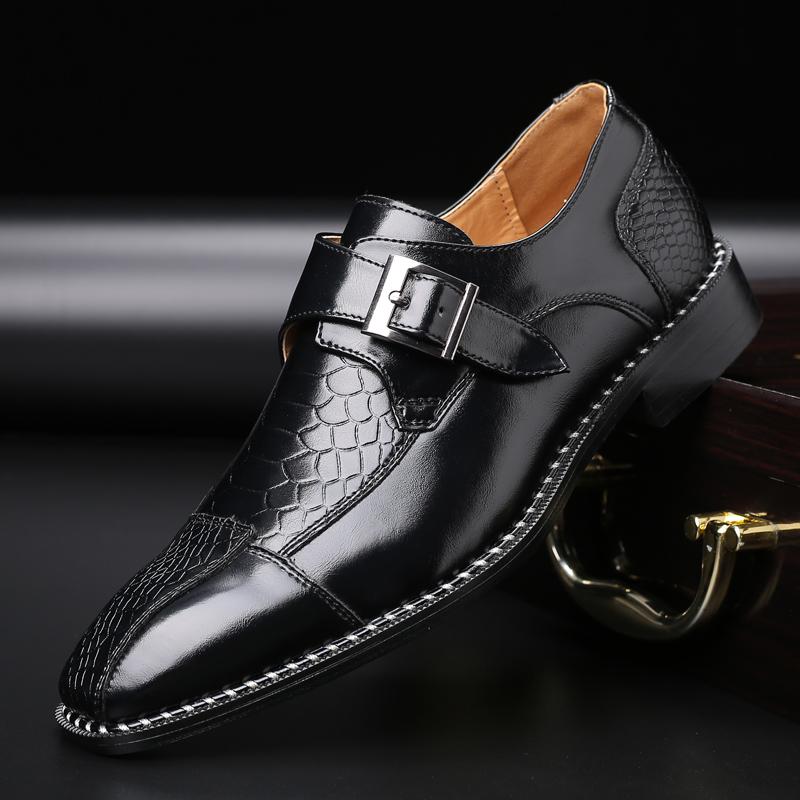 Fashion Men's Leather Dress Shoes Fashion Men Oxford Shoes Formal Office Business British Style Party Wedding Shoes Plus Size 38-48