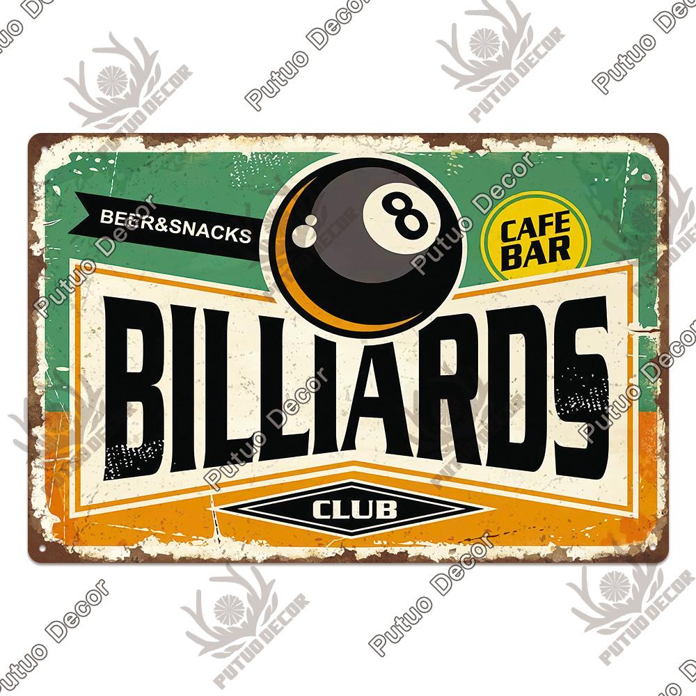 Putuo Decor Vintage Tin Sign Darts Game Metal Plaque Retro Posters for Garage Man Cave Room Home Wall Art Decorations